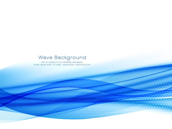 Blue Wave Design Decorative Modern Background Vector — Stock Vector