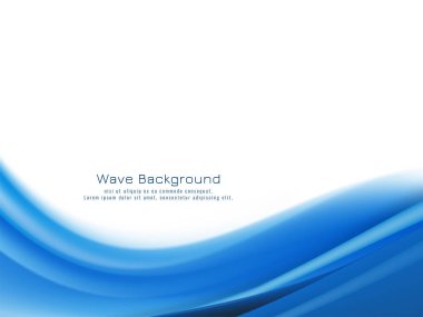 Modern zarif mavi dalga arkaplan vektörü