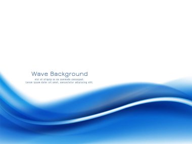 Güzel mavi dalga modern dekoratif arkaplan vektörü