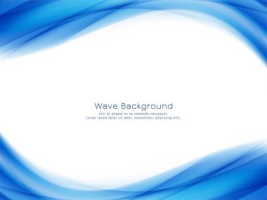 Soyut stil mavi dalga arkaplan vektörü
