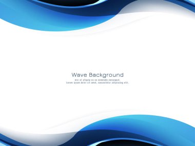 Güzel mavi dalga modern dekoratif arkaplan vektörü
