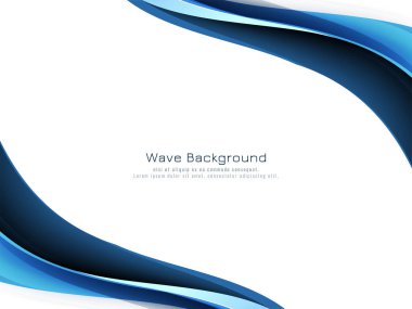 Güzel mavi dalga modern dekoratif arkaplan vektörü