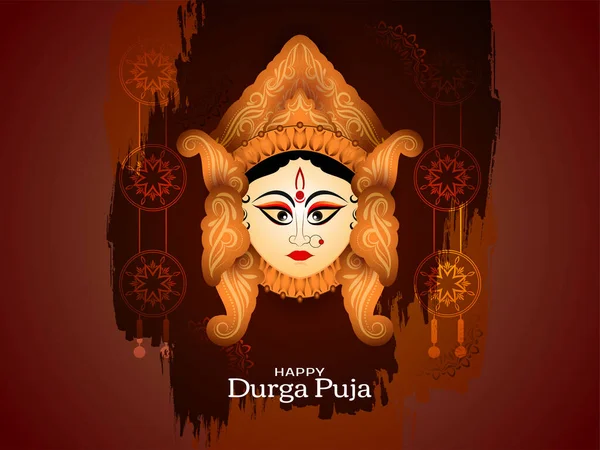 Navratri Durga Puja Festival Classique Fond Design Vecteur — Image vectorielle