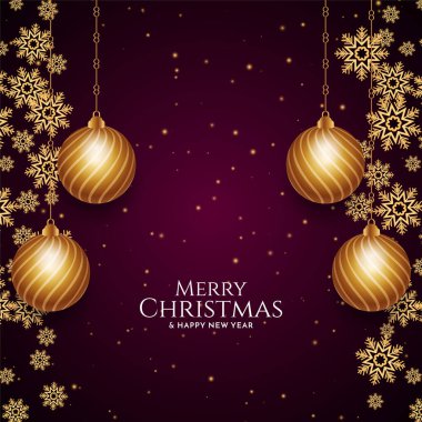 Altın top vektörüyle Mutlu Noeller şenliği