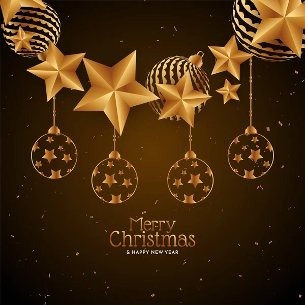 Awesome Merry Christmas Decorative Background Vector — Stock Vector