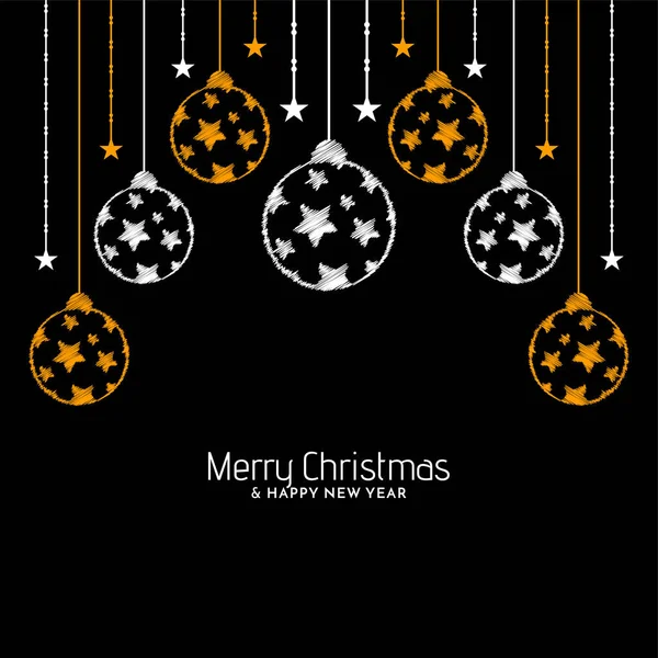 メリークリスマスお祝いの挨拶の背景デザインベクトル — ストックベクタ