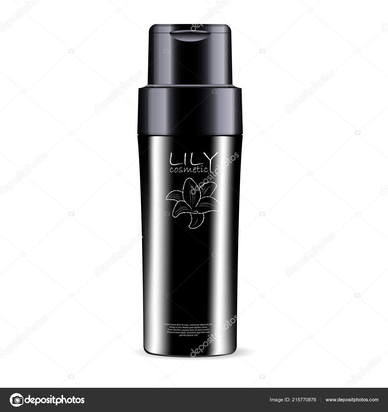 black shampoo shower gel
