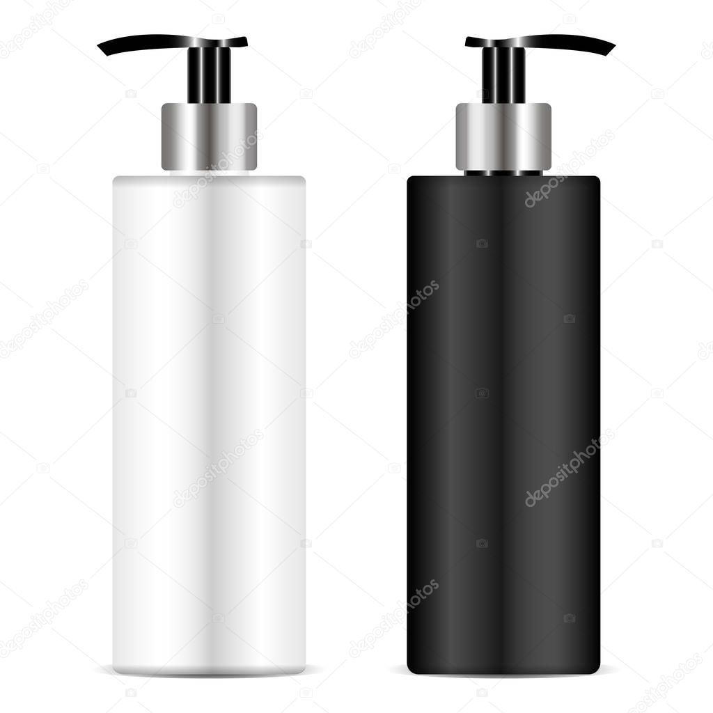 Bottles with pump dispenser vectior 3d realistic