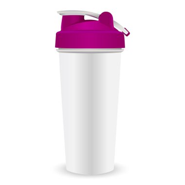 Protein Beslenme shaker. Pembe kapak Spor şişe