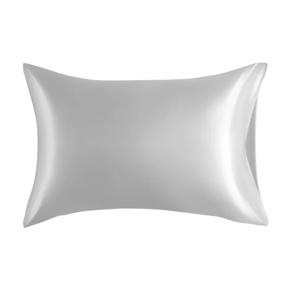 Pillow Blank White Cushion Design Mockup Isolated Realistic Rectangle Fluffy — Stock Vector