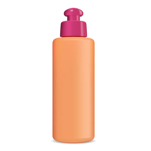Shampoo Flasche Paket Attrappe Kosmetische Lotion Blank Vorlage Für Geltuben — Stockvektor