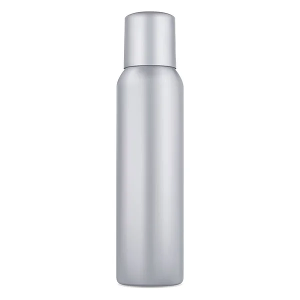 Spray Lata Frasco Aerossol Desodorizante Alumínio Branco Estanho Cosmético Cilindro —  Vetores de Stock