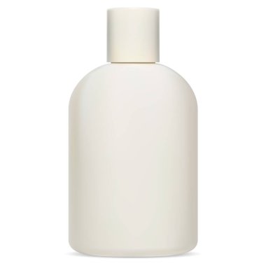 Kozmetik ürün için şampuan şişesi. Güzellik jeli, krem, maske ya da sabun için izole edilmiş beyaz paket. Banyo kabı tasarımı. Saç bakımı nemlendiricisi sütü için gerçekçi tüp şablonu