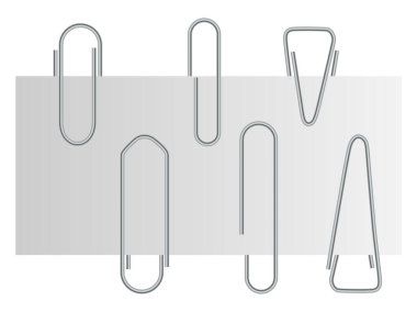 Ataç. İşletme bürosu notu eklendi. Evrak işleri için ataç elementi. Okul eğitimi not defteri ataşe malzemeleri. Harf tutucu şekil tasarımı. bildiri sayfası bağlayıcı grubu