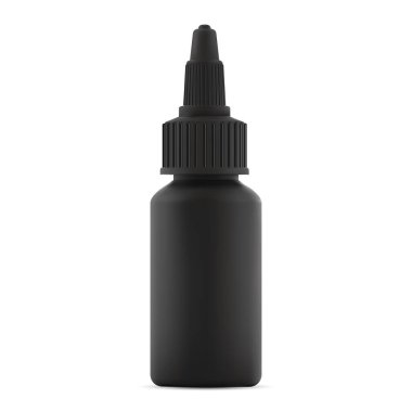 Vape sıvı plastik şişe. E meyve suyu şişesi maketi. Saç boyası renkli siyah şişe boş. Süper yapıştırıcı ürünü paketleniyor. Buhar yağı paketleme şablonu