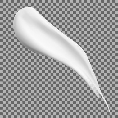 Krema felci. Kozmetik yüz losyonu doku lekesi. Kremsi leke vakfı örneği. Şeffaf arka planda izole edilmiş makyaj önleyici girdap. Pürüzsüz güneş kremi damlası