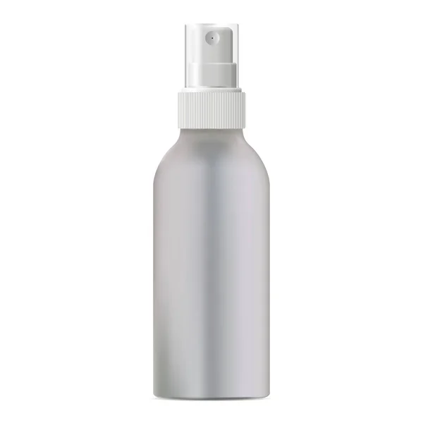 Frasco Spray Aerossol Cilindro Alumínio Pode Mockup Para Hairspray Realista —  Vetores de Stock