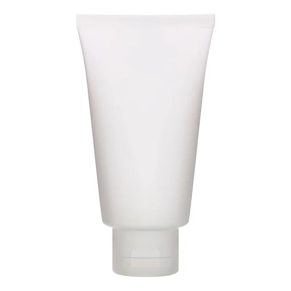 Tube Crème Cosmétique Emballage Plastique Blanc Pour Lotion Modèle Maquette — Image vectorielle