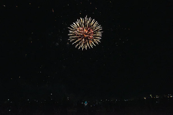 독립기념일 미래불꽃놀이 축제에 펼쳐지는 스카이의 불꽃놀이 — 스톡 사진