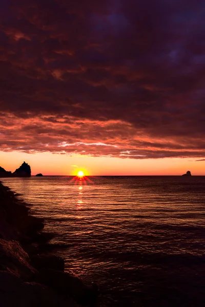 Schöner Sonnenuntergang Meer Natur Hintergrund Hochwertiges Foto — Stockfoto