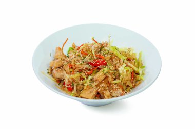 sıcak tabak beyaz bir arka plan üzerinde