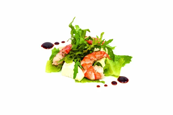 Salad Seafood White Background — Stock Photo, Image