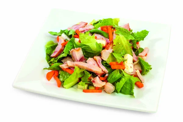Salad Seafood White Background — Stock Photo, Image