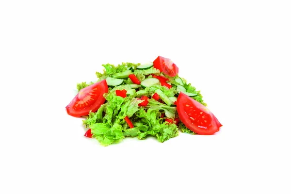 Beyaz Bir Arka Plan Üzerinde Deniz Ürünleri Salatası — Stok fotoğraf