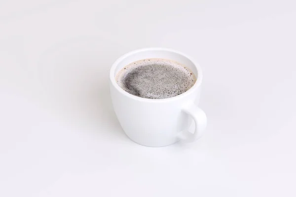 Taza Café Fuerte Sobre Fondo Blanco — Foto de Stock