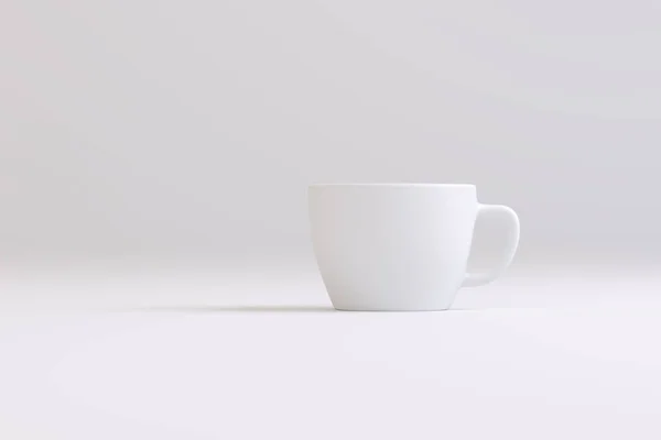 Cup Strong Coffee White Background — Stock Photo, Image