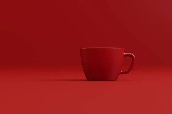 Une Tasse Café Fort Sur Fond Rouge — Photo