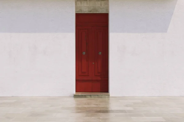 歴史的な場所 バナーや壁紙の古い家の赤い古いドア — ストック写真