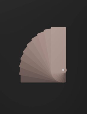 Ral paleti, siyah arka plan üzerinde tasarım için renk paleti