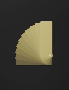 Ral paleti, siyah arka plan üzerinde tasarım için renk paleti