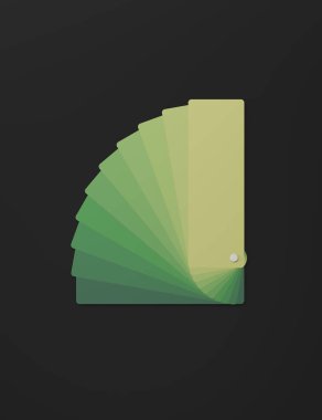 Ral paleti, siyah arka plan üzerinde tasarım için renk paleti