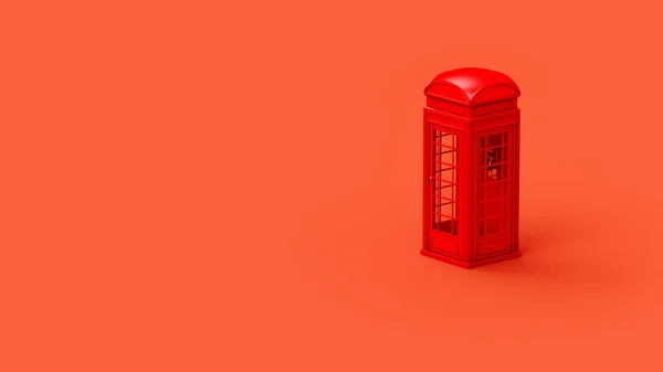 Ngiliz Geleneksel Kırmızı Telefon Kulübesi Sembol Web Pankartı Veya Şablon — Stok fotoğraf