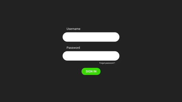 Interface Password Box Login Background Online Username Passwords Template Example — Stock Photo, Image