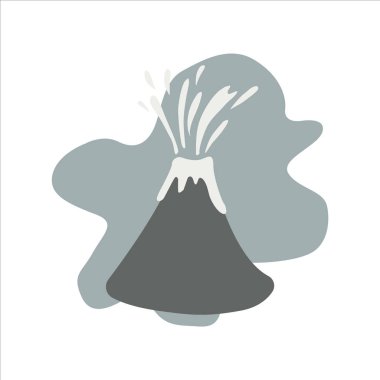 Sevimli volkan vektör illüstrasyon.