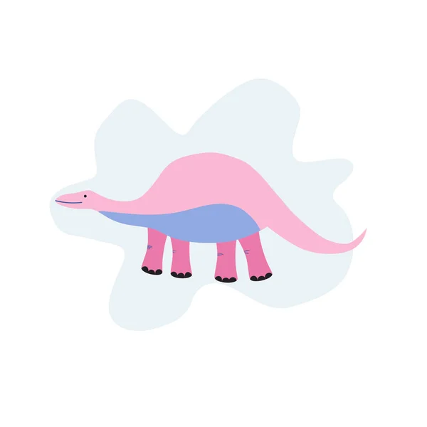 Cute Dinosaur vector illustration in flat style. For poster, t-shirt, wallpaper, card. — Stock Vector