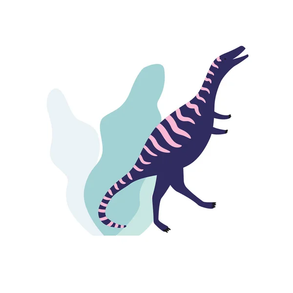 Illustration vectorielle de dinosaures mignon dans un style plat. Pour affiche, t-shirt, papier peint, carte . — Image vectorielle