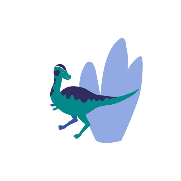 Aranyos dinoszaurusz vektor illusztráció lapos stílusban. Poszter, póló, tapéta, kártya. — Stock Vector