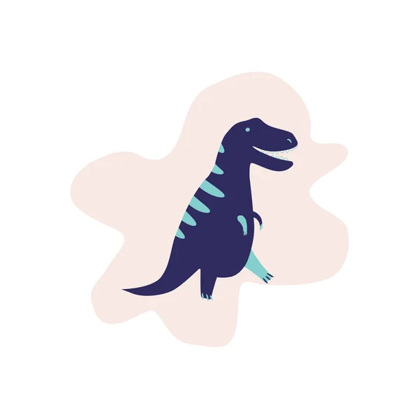 Cute Dinosaur vector illustration in flat style. Tyrannosaur. For poster, t-shirt, wallpaper, card. Royalty Free Stock Vectors