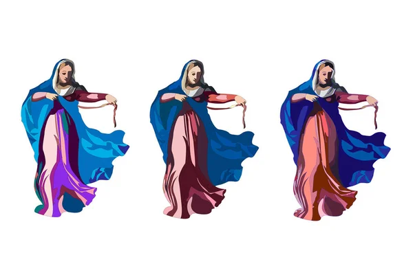 Vektor Illustration Für Die Aufnahme Mariens Den Himmel Auch Bekannt — Stockvektor