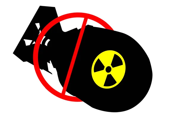 Bombardeo Nuclear Día Internacional Para Eliminación Total Las Armas Nucleares — Vector de stock