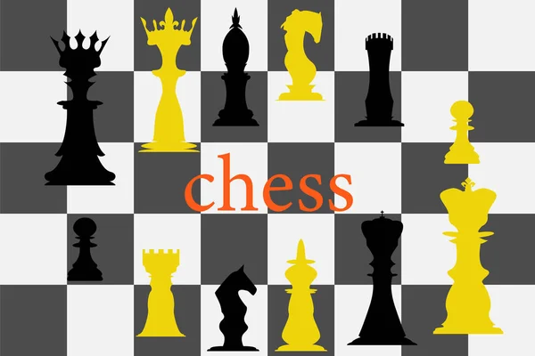 国際的なチェスの日 デザイナーのチェスの駒のセットとベクトル — ストックベクタ