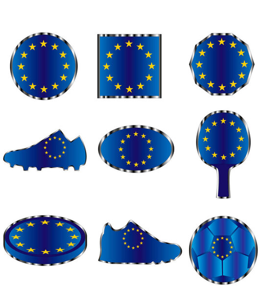 Flag of the European Union, icons of colors of the flag of the European Union