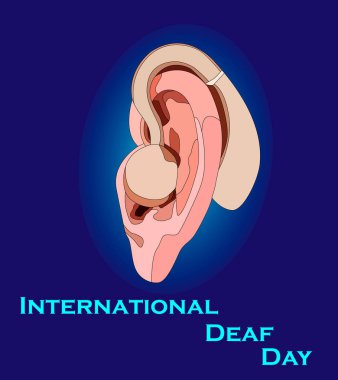 Uluslararası gün sağır, bir kulak işitme cihazı ile görüntü