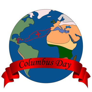 seyyare yerküre Columbus karşıdaki okyanus görüntüsü ile