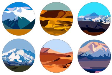 Dağları'nın 6 farklı güzel simgeler kümesi