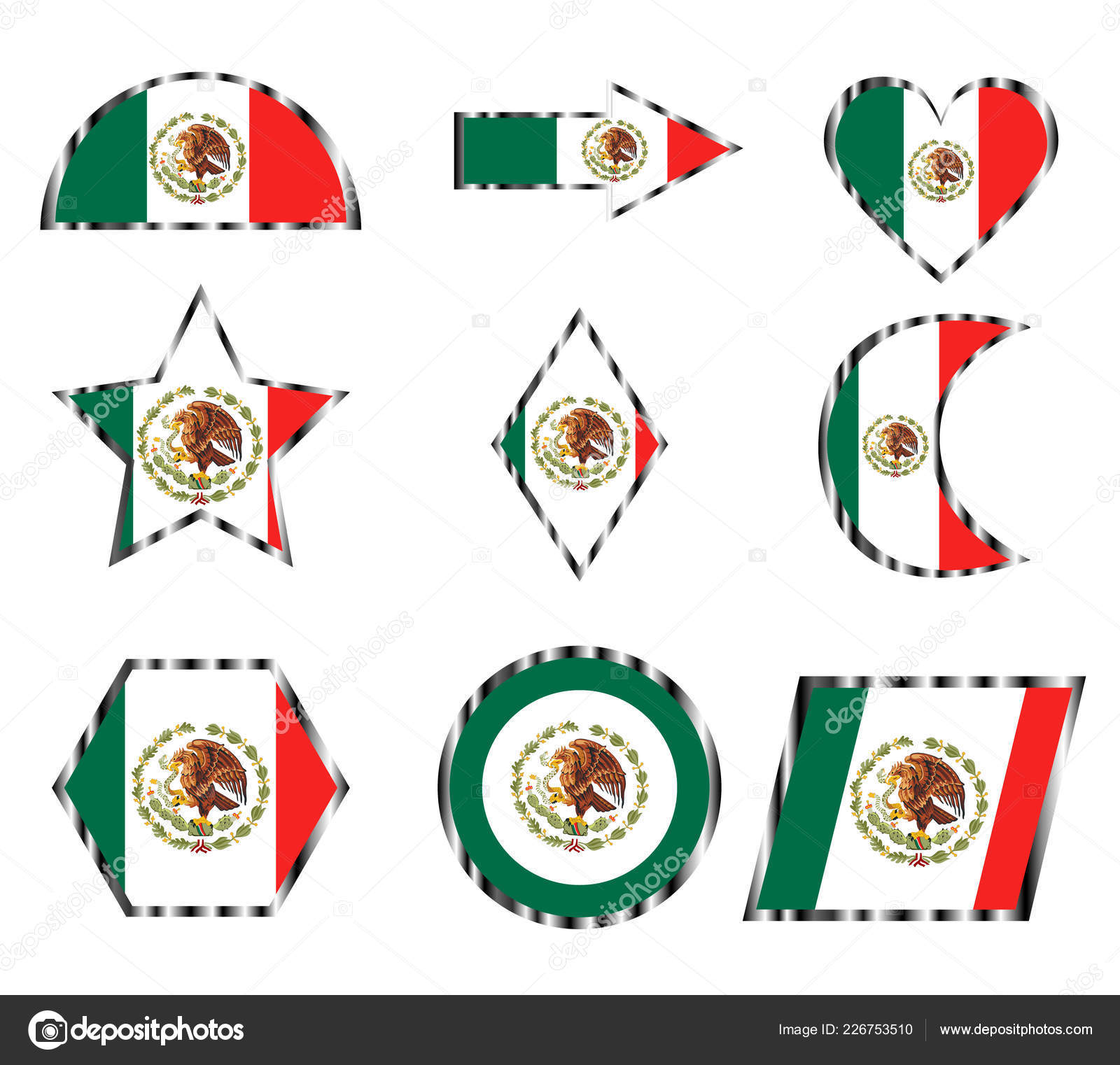 墨西哥国旗的各种各样的图标集合向量查出在白色背景图库矢量图©Vachekin92@gmail.com 226753510, image size:1600x1522